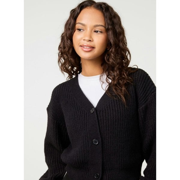 Pink Vanilla Cropped Button Cardigan