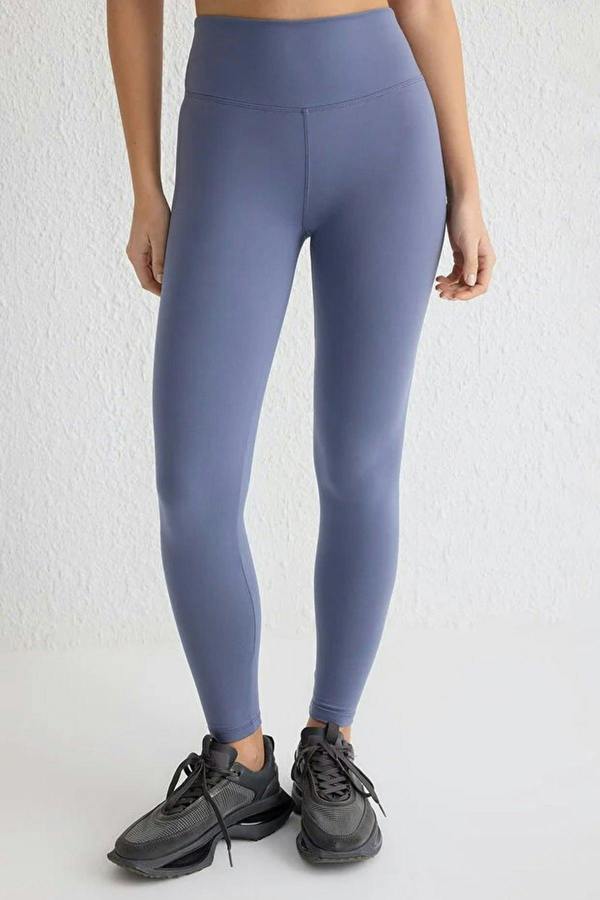 WOVCOR Soft Brushed Fabric Reflective Print Detailed Knitted Sports Leggings