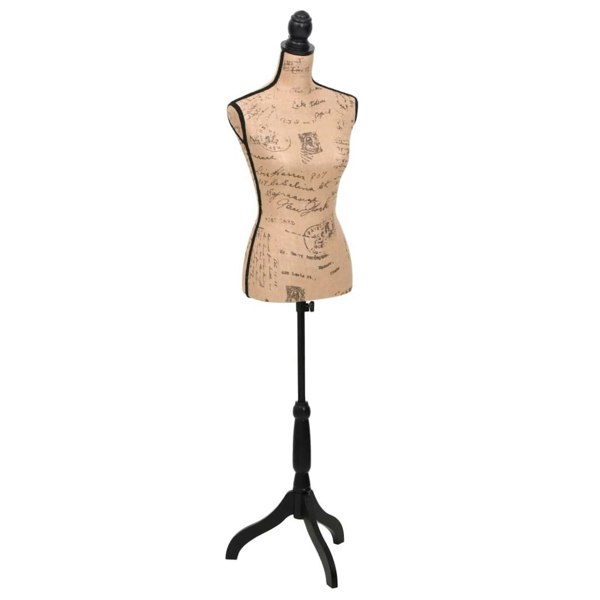 Berkfield Ladies Bust Display Bust Brown Black Jute Female Mannequin Display