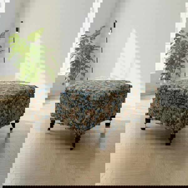 Premium upholstered square ottoman with concealed storage for modern homes