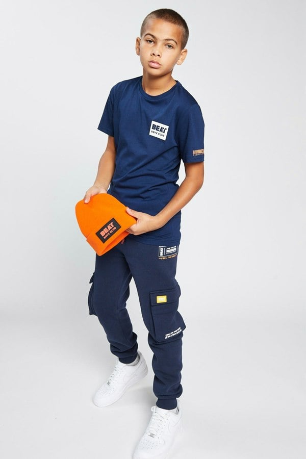 Beat Boyz Club Flyer T-Shirt - Navy