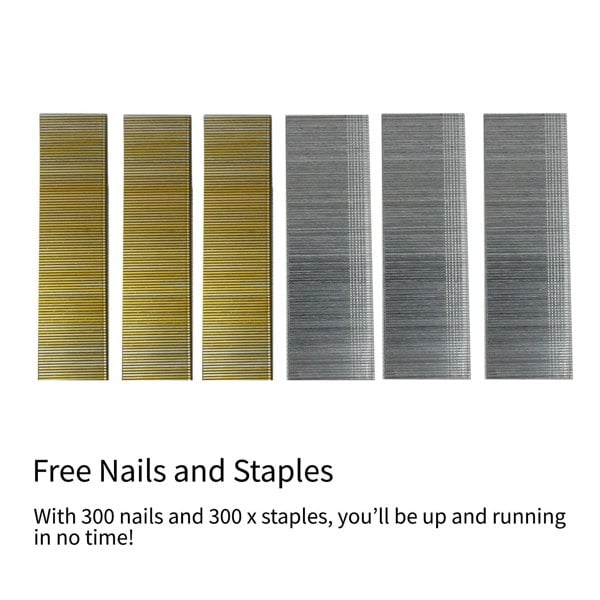 T-Mech Nail & Staple Gun with Additional Battery