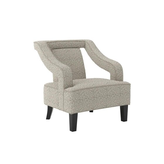 Wyld Haus Letterkenny Upholstered Cream Chenille Armchair