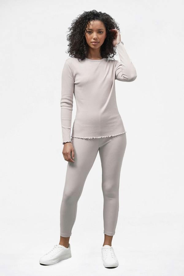 ENORSIA Lettuce Hem L/S T-shirt & Leggings Co-order Sets
