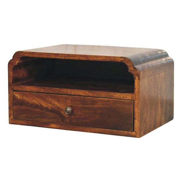 Artisan Furniture Avora Wall-Mounted Chestnut Bedside