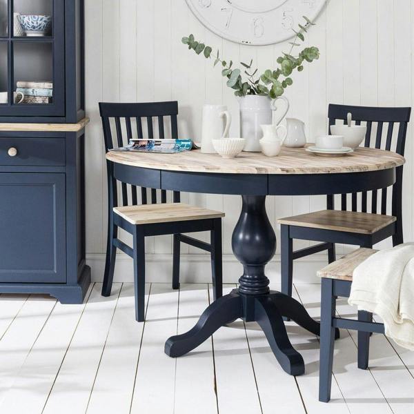 Statement Furniture Florence Large Pedestal Dining Table with Hidden Drawers 120cm