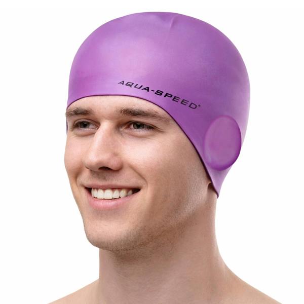 Aqua Speed Unisex Adult Full Ear Coverage Swimming Cap | Soft Silicone Cap for Pool Use