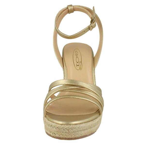 Spot On Ladies Spot On Rope Wedge Strappy Sandals F2275
