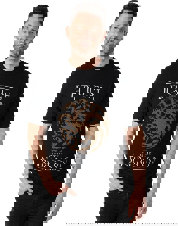 Game of Thrones Mens Black Logo Short Sleeved T-Shirt