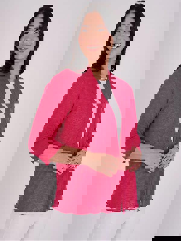 PennyPlain Cardi 3qs - Crimson