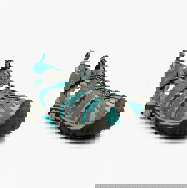 PDQ SASHA Womens Toggle & Velcro Summer Trail Sandals Grey/Mint