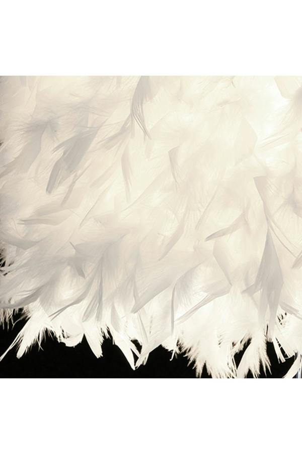 Living and Home Modern Feather Bedside Table Lamp