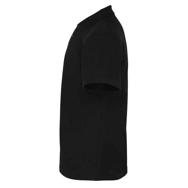 Premier Mens Pique Stud Front Polo Shirt - Black