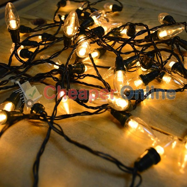 Samuel Alexander 11.9m 120 LED Premier Christmas Lights - Multi Action C6 Bulb in Warm White