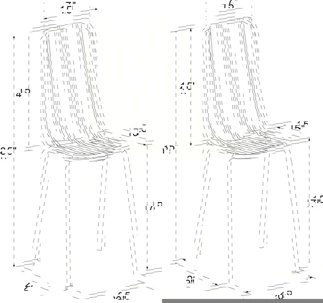 Dorel Home Caden Wire Dining Chair in Black - 2 pieces