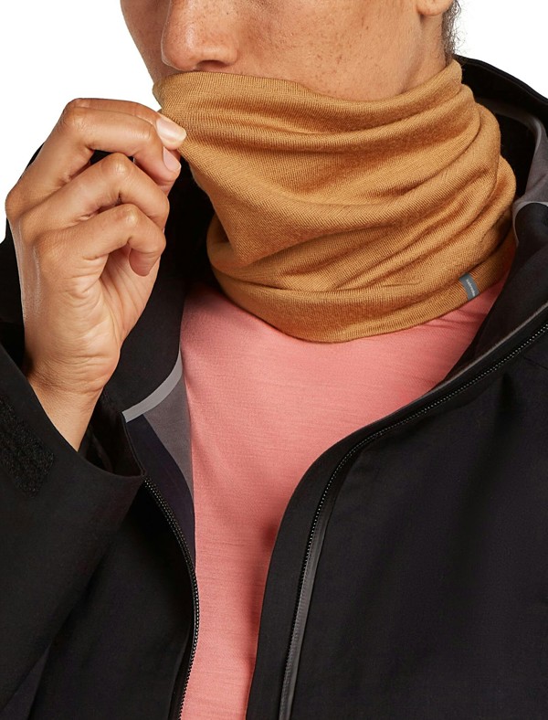Icebreaker 260GSM "Apex" Merino Wool Chute Neck Gaiter (IC-103458) - Trail Gold
