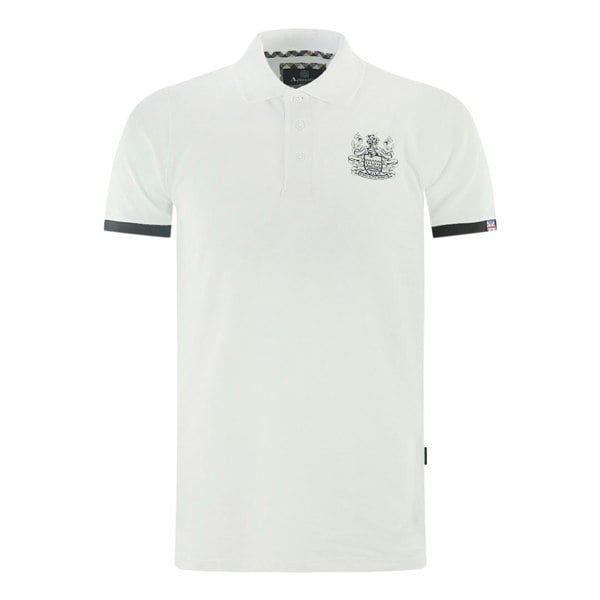 Aquascutum Branded Collar Polo Shirt - White