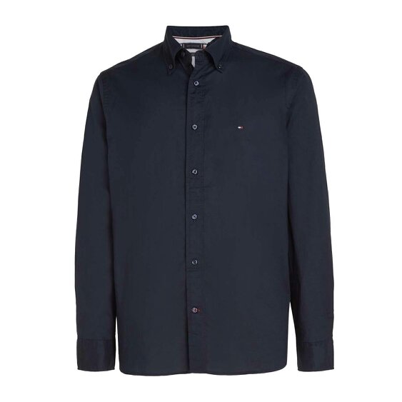 Tommy Hilfiger Mens Core Flex Poplin Shirt - Blue - Blue