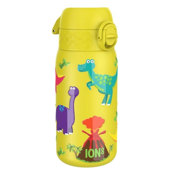 ION8 Leak Proof Kids Water Bottle, Stainless Steel, Dinosaurs, 400ml (13oz)