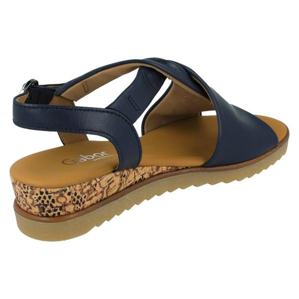 Gabor Ladies Gabor Wedge Open Toe Sandals With Buckle Fastening 62.751