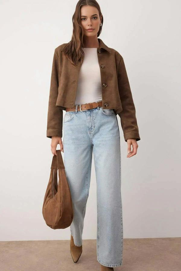 WOVCOR High Waist Wide Leg Jeans