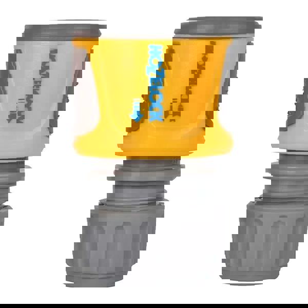 Hozelock Standard Soft Touch Hose End Connector - Yellow/Grey - 