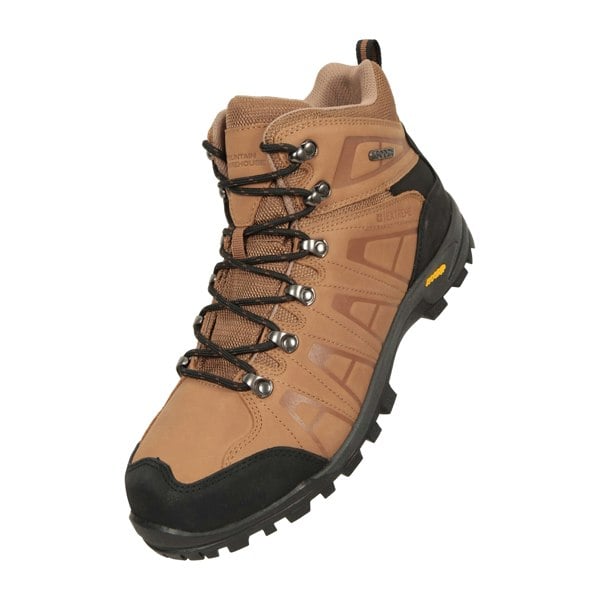 Mountain Warehouse Mens Hurricane Extreme Leather IsoGrip Waterproof Boots - Brown