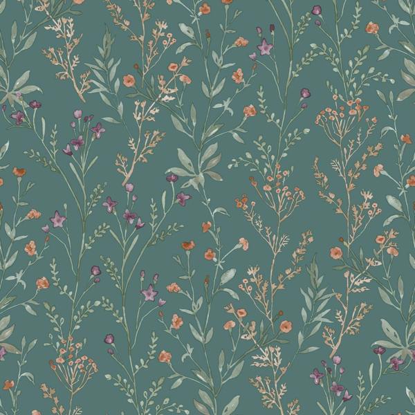 Grandeco Boutique Spring Leaf PVC-free Eco Wallpaper, Green