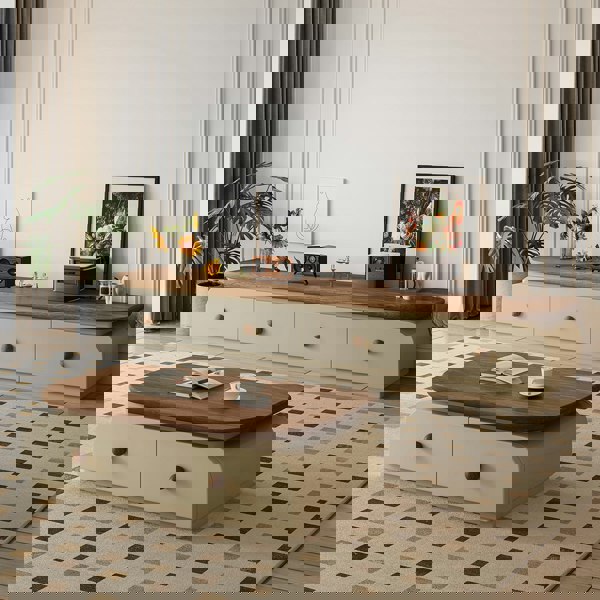 Rit Concept Uddin Rectangle Coffee Table With Storage