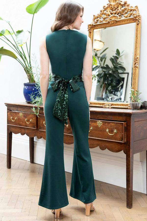 HotSquash Sequin-Waist Jumpsuit