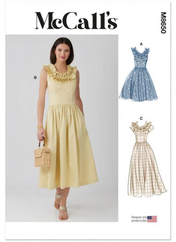 McCalls 8650 Paper Sewing Pattern – Women's Dress, Intermediate