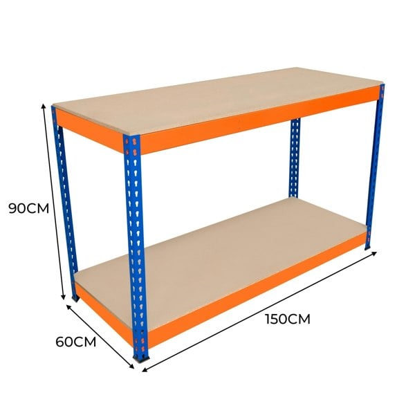Monster Racking S-Rax 2 Tier Workbench - 150cm x 60cm x 90cm