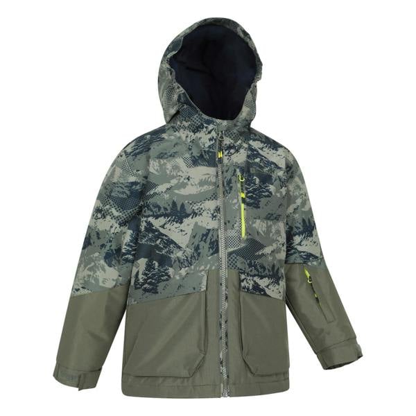 Mountain Warehouse Childrens/Kids Cosmos Water Resistant Ski Jacket - Dark Green - 