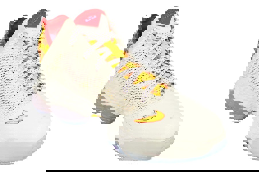 Nike Lebron Xix Low Mens Basketball Trainers Dq8344  100 - White Yellow Strike 100 - Photo 3