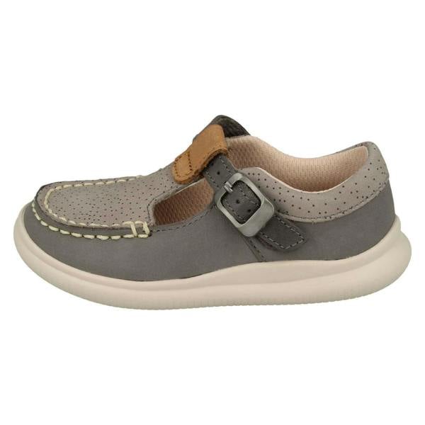 Clarks Girls Clarks Casual T-Bar Shoes Cloud Rosa