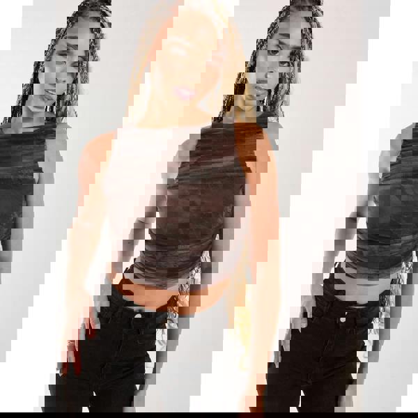 Pink Vanilla Ruched Racer Top