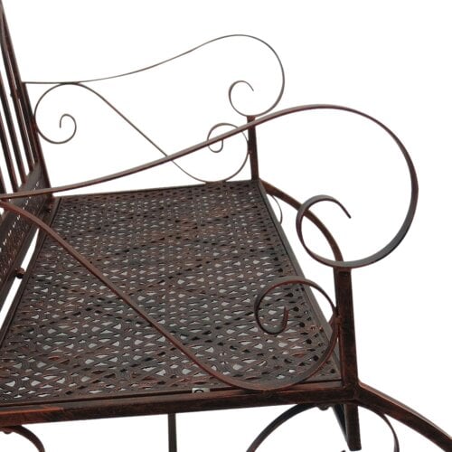 Wyld Haus Lesu Metal Bronze Iron Garden Outdoor Rocking Chair