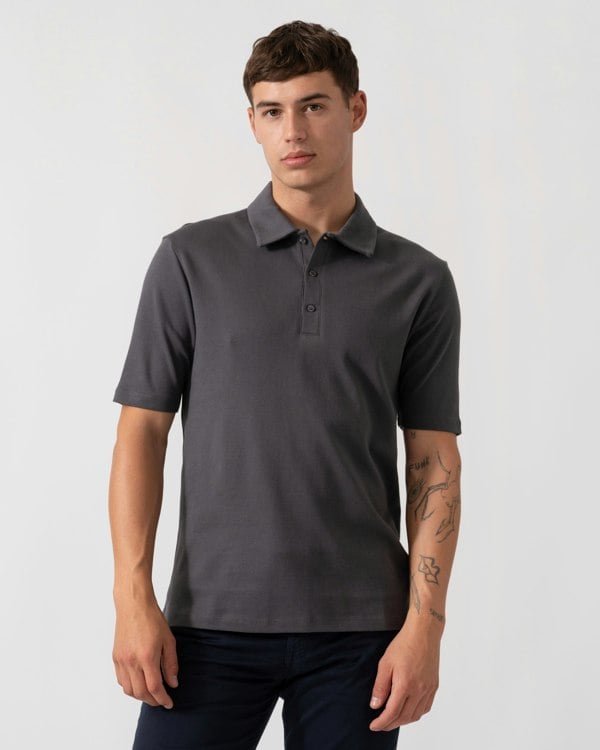 Oliver Sweeney Hunston Mens Short Sleeve Polo Shirt - Slate