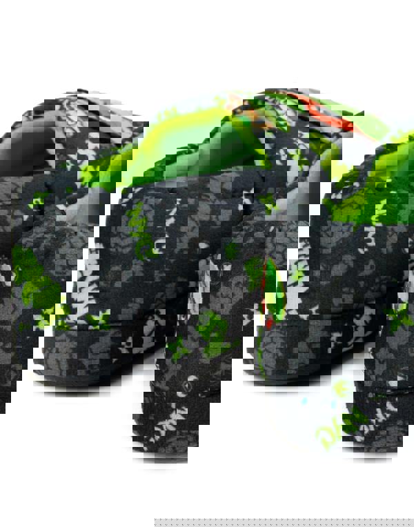 Teenage Mutant Ninja Turtles Boys Black Raphael Applique Multi-Character All-Over Print Slip On Loafer Slippers