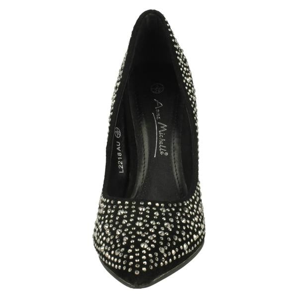 Anne Michelle Ladies Anne Michelle Diamante Court Shoes