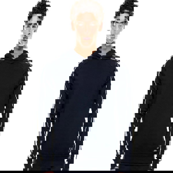 Emporio Armani EA7 EA7 Emporio Armani Logo Series Tape Overhead Hoodie Navy