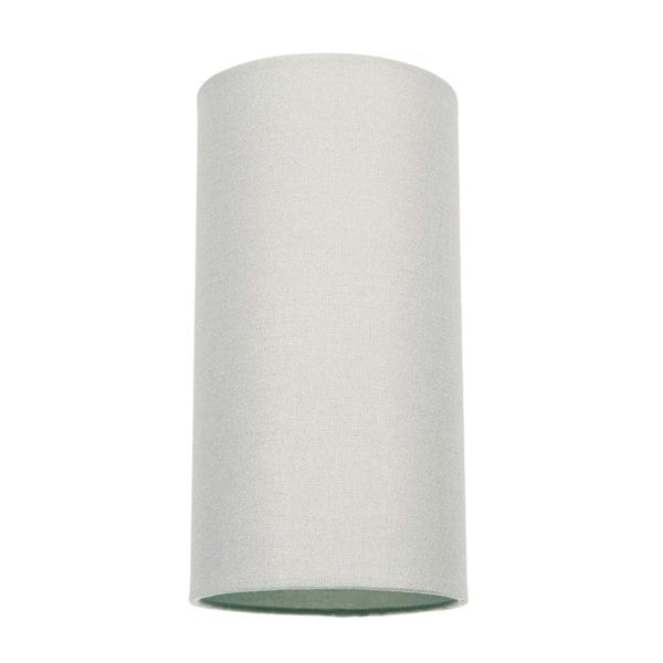 Contemporary and Stylish Dove Grey Linen Fabric Tall Cylindrical 25cm Lampshade Image 1