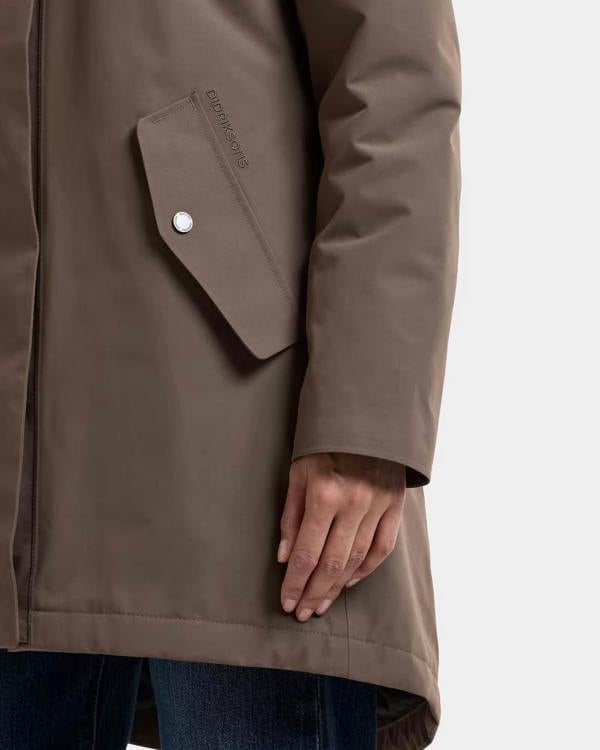 Didriksons Womens Alana Parka 2 - Mocha Brown F07