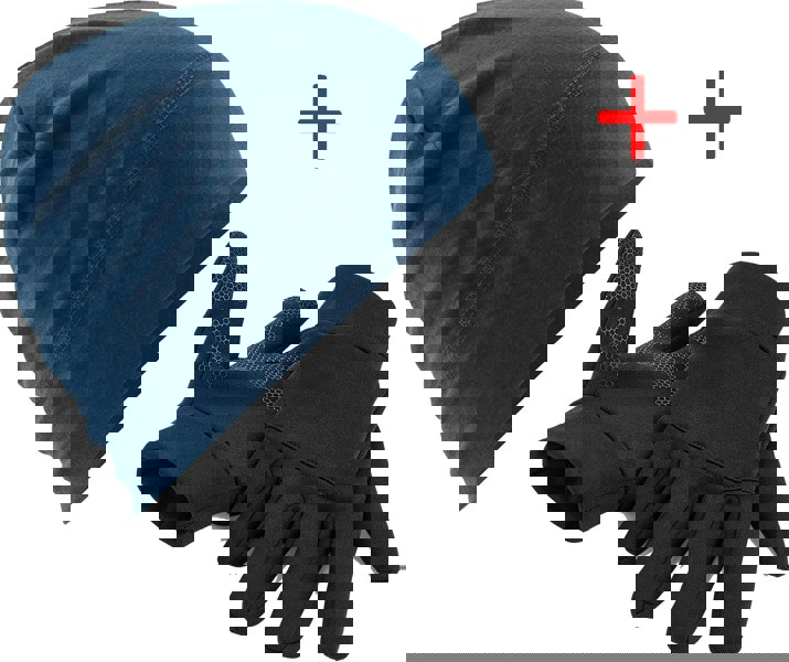 Beechfield Adult Beechfield Merino Wool Beanie & Gloves Bundle