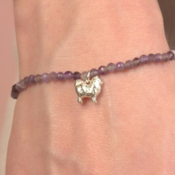 Pomeranian Crystal Bracelet - Personalised - MYLEE London