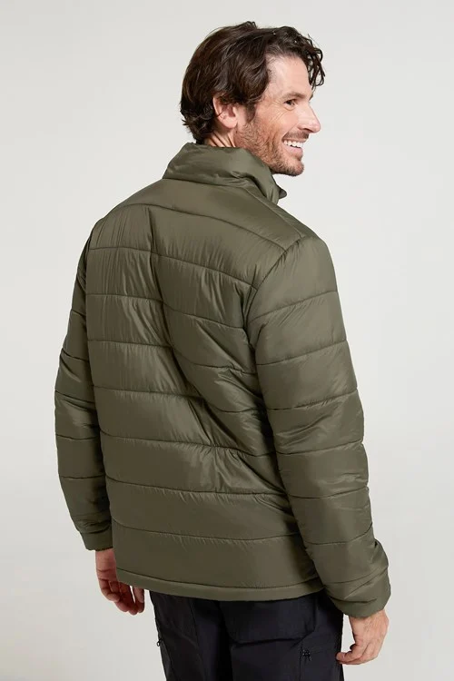 Mountain Warehouse Mens Essentials Lightweight Padded Jacket - Khaki