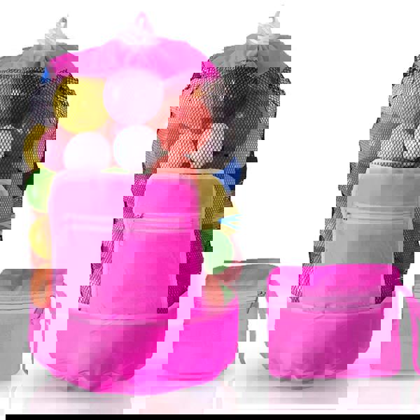 Aquarius Doodle Kids Pink Nylon Toy Storage Bag 60 Portable Play Mat Organizer