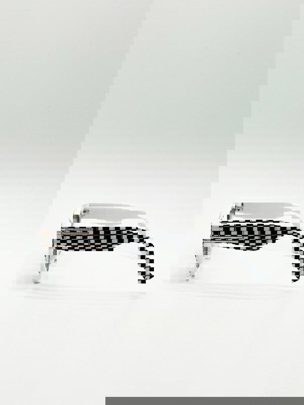 SVNX Angular Sunglasses in Black and White Check