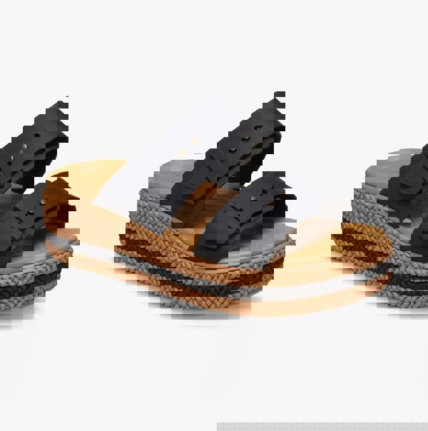 Crocs 209978-001 BROOKLYN WOVEN BUCKLE Womens Sandals Black