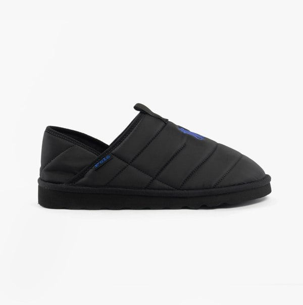 Polo Ralph Lauren EVERETT Mens Slippers Black Rc Nylon/Royal